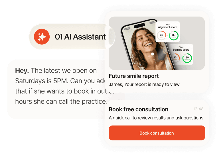 Immediate, consistent follow-up — AI assistant chat thread