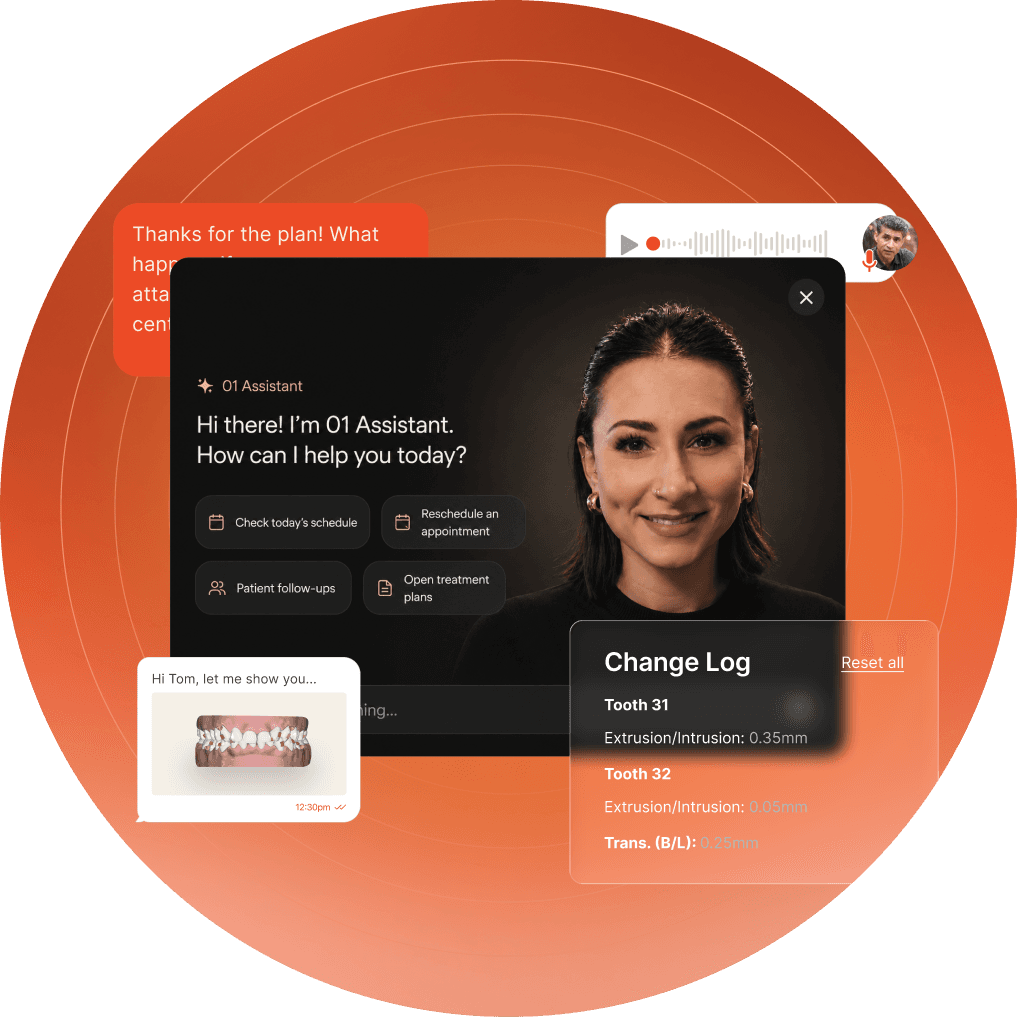 Clinician portrait on an orange field